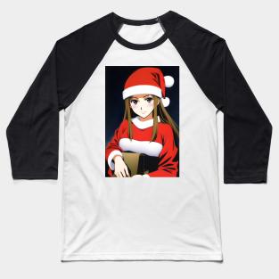 Santa Girl Baseball T-Shirt